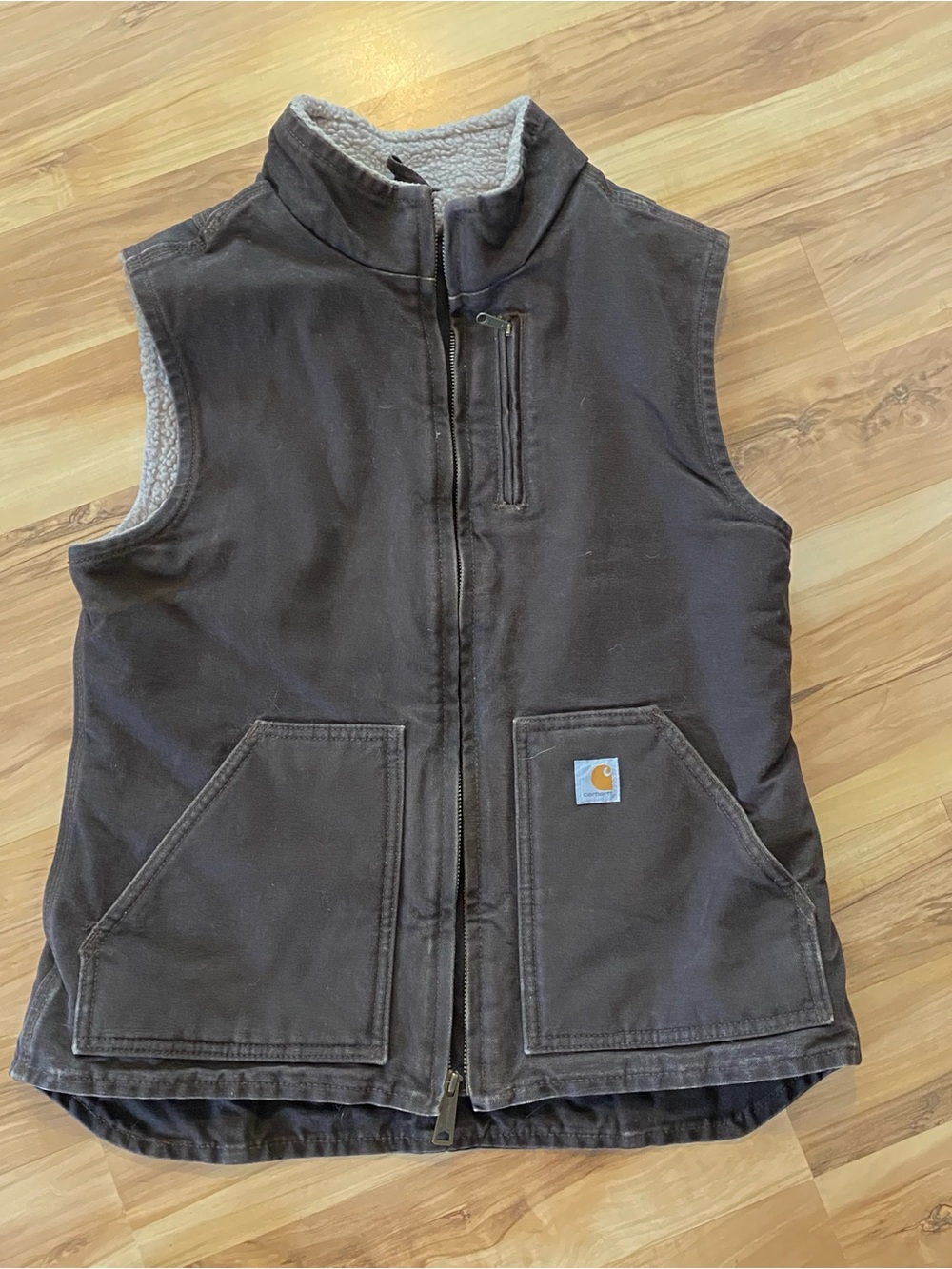 Carhartt Irregular Women’s Dark Brown Canvas Lined Vest